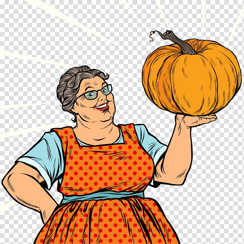 Illustration, Take the old lady in the pumpkin transparent background PNG clipart