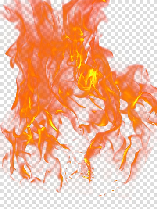 Light Flame Fire, Orange simple flame effect element transparent