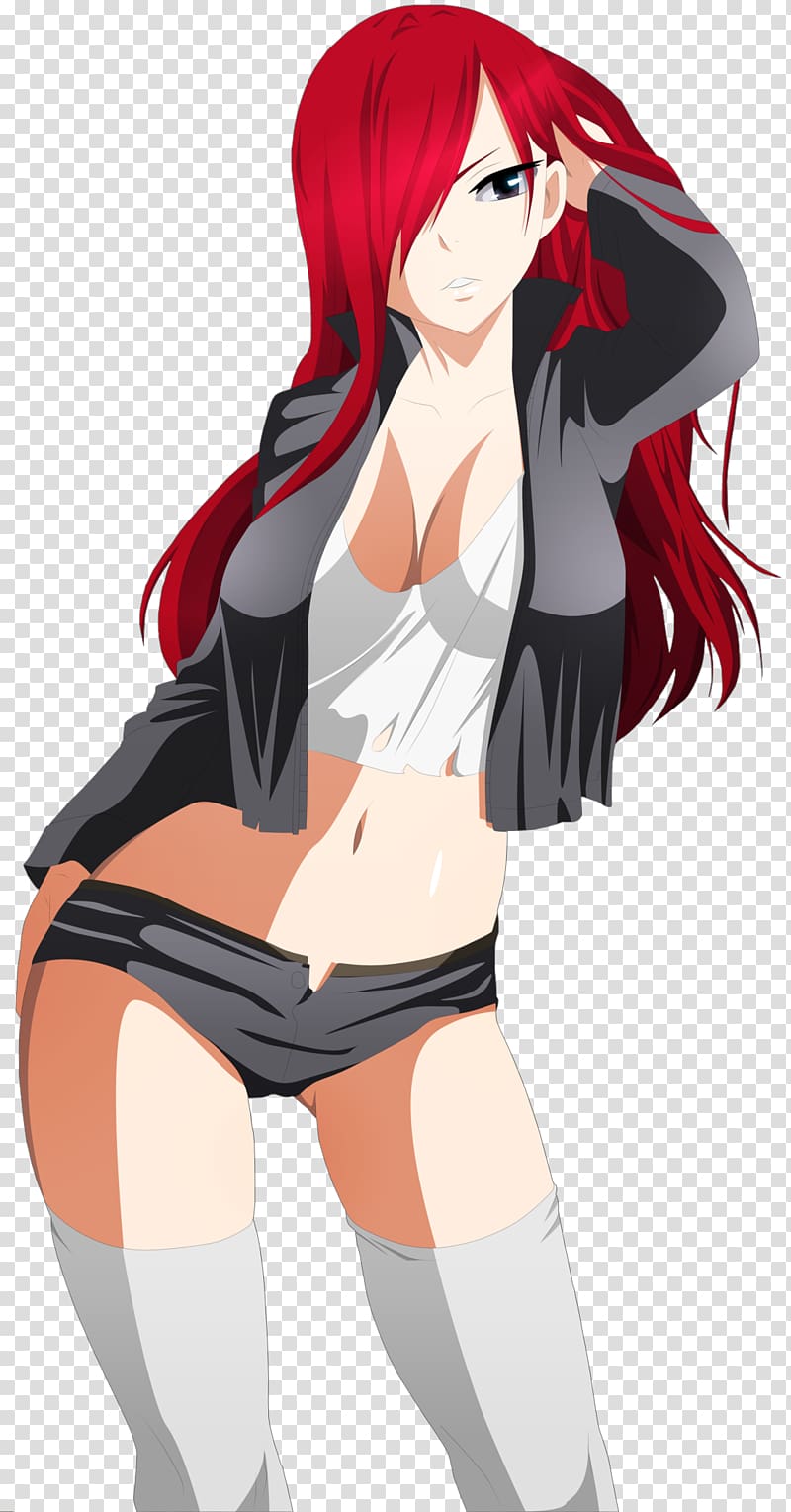 Erza Scarlet Fairy Tail Anime 4chan, scarlet transparent background PNG clipart