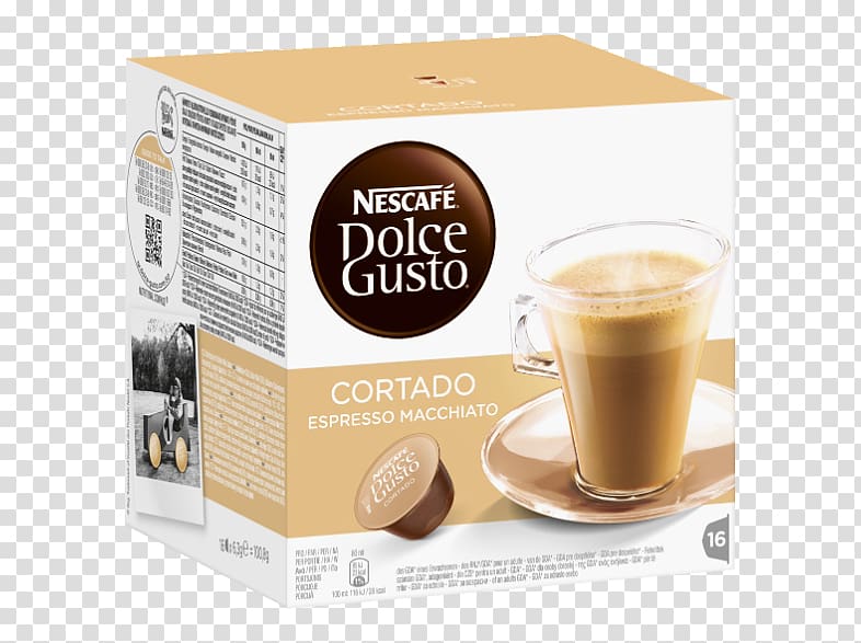 Dolce Gusto Cortado Caffè macchiato Espresso Latte macchiato, Coffee transparent background PNG clipart