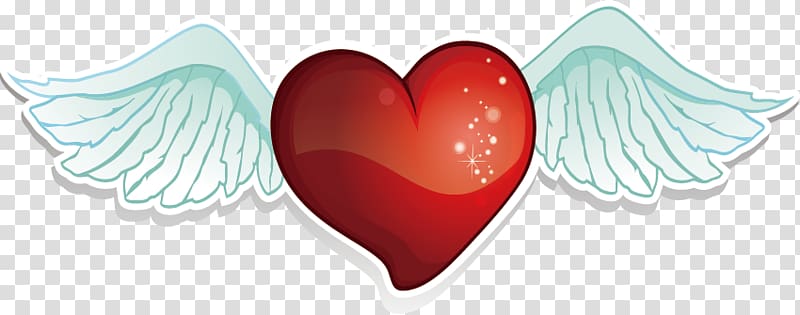 Heart Wing, Love Wings transparent background PNG clipart