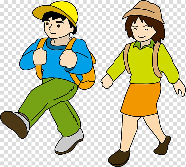 Hiking Recreation 天城トンネル , old couple transparent background PNG clipart
