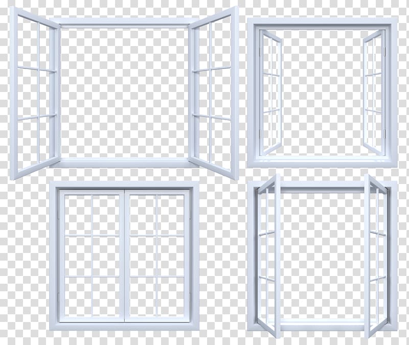 four white windowpanes, Window Door frame , Aluminum windows transparent background PNG clipart