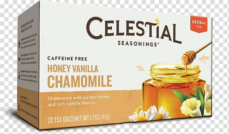 Herbal tea Celestial Seasonings Tea bag Vanilla, Chamomile Tea transparent background PNG clipart