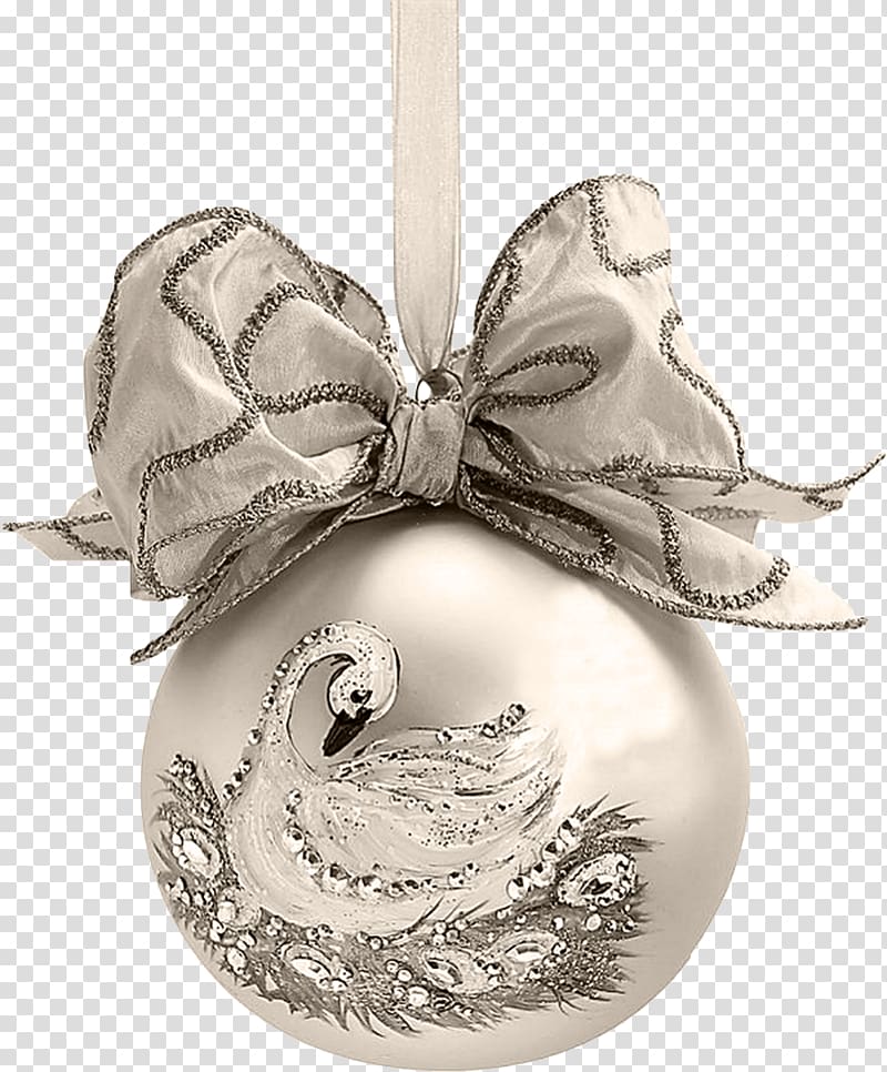 New Year Christmas ornament Christmas tree, Bow Ball transparent background PNG clipart