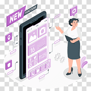 illustration, New Functions, phone, device, technology, internet, app, preferences, settings transparent background PNG clipart thumbnail