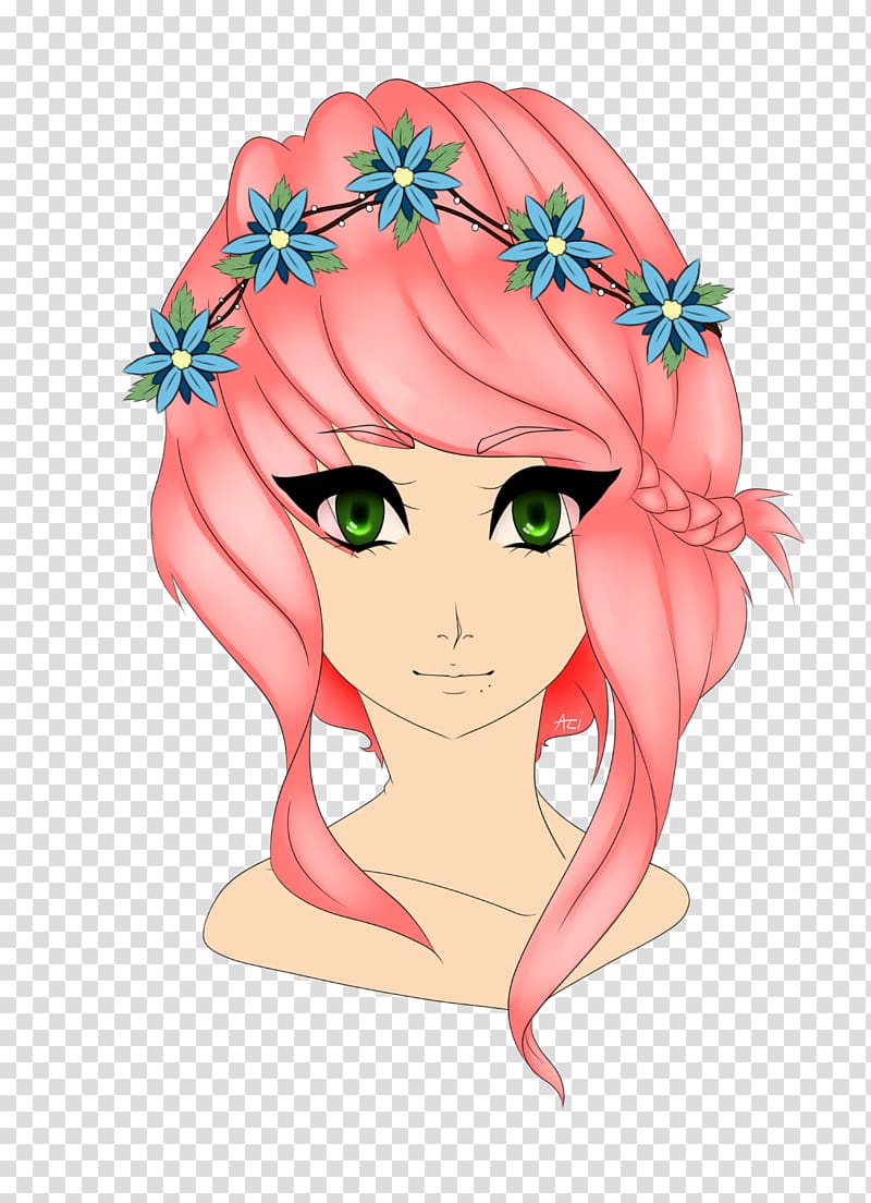 Drawing Mangaka Anime, flower crown transparent background PNG clipart