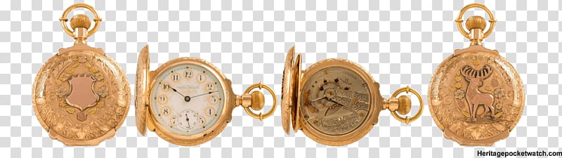 Clothing Accessories Earring Pocket watch Waltham Watch Company, Pocket watch transparent background PNG clipart