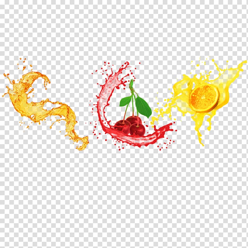 Juice Fruit , Ink effect of fruit and soft drinks transparent background PNG clipart