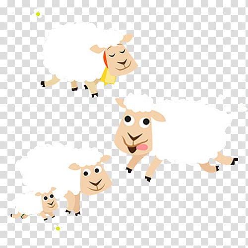four white sheeps , Sheep Wool Yarn Illustration, sheep transparent background PNG clipart