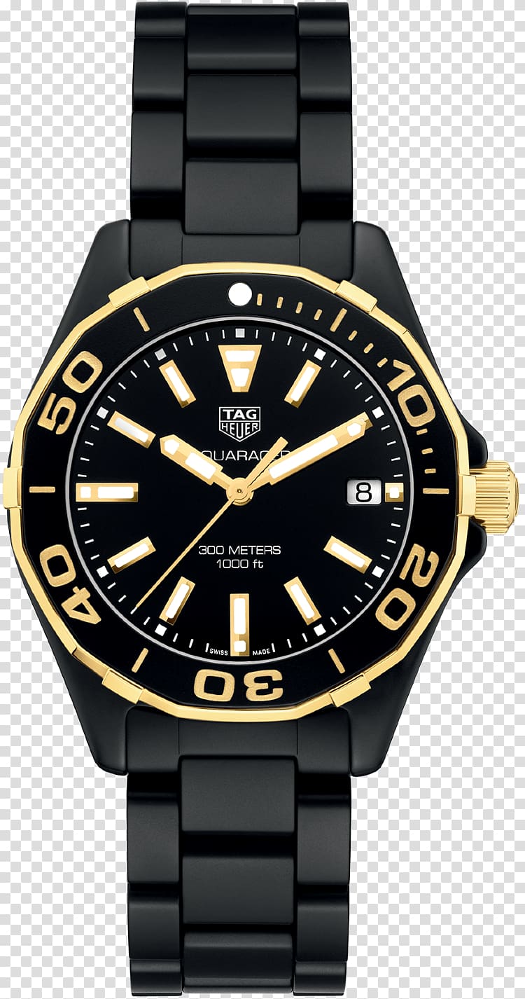 TAG Heuer Aquaracer Watch Quartz clock, watch transparent background PNG clipart