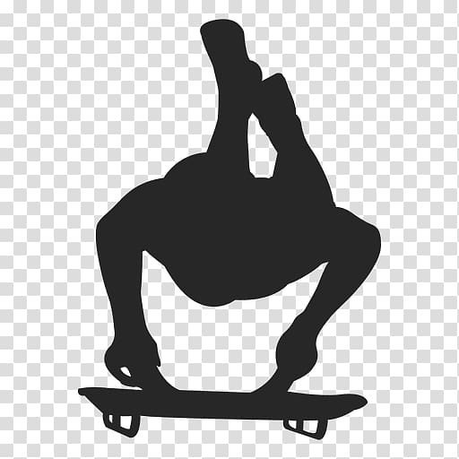 Silhouette Skeleton Winter sport Skateboarding, Silhouette transparent background PNG clipart