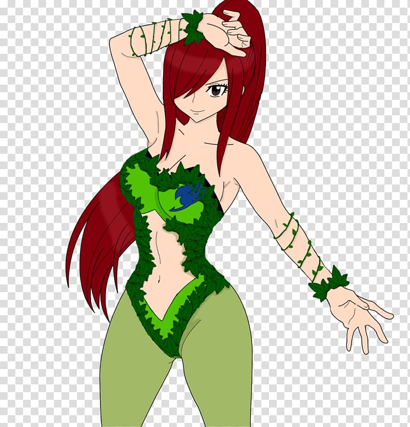 Erza Scarlet Harley Quinn Poison Ivy Lucy Heartfilia Batman, ivy transparent background PNG clipart