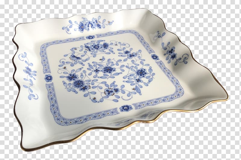 Plate Platter Ceramic Blue and white pottery Tableware, blue and white porcelain bowl transparent background PNG clipart
