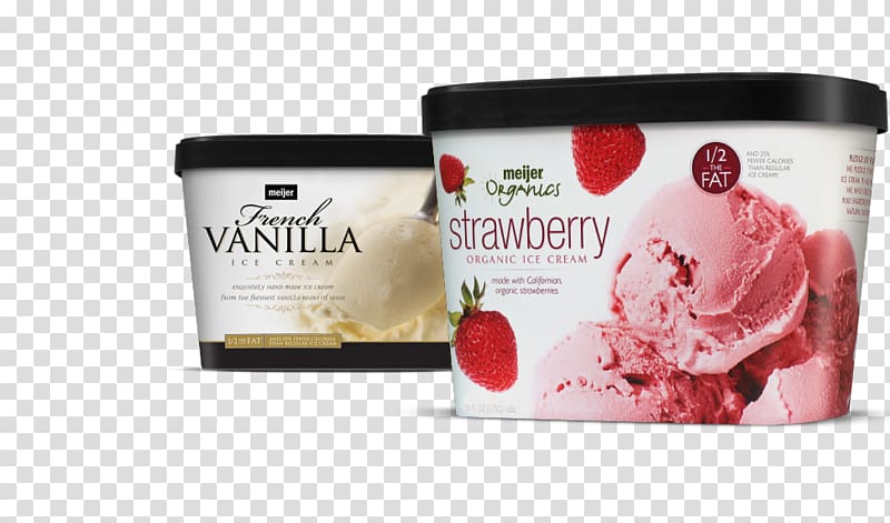 Strawberry ice cream Product Private label, snack packaging design transparent background PNG clipart