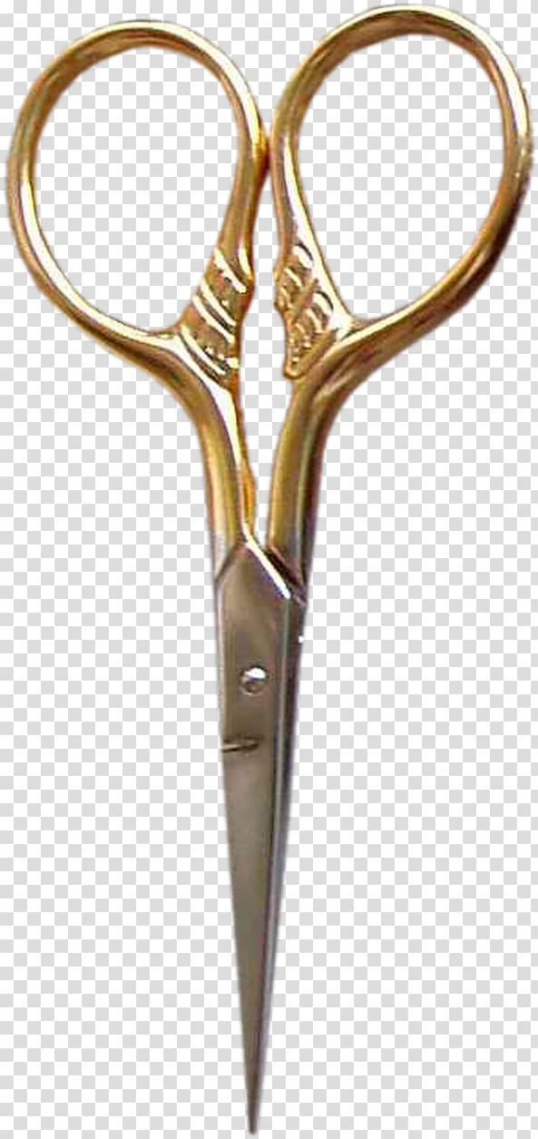 Scissors Material Icon, Beautiful golden scissors transparent background PNG clipart