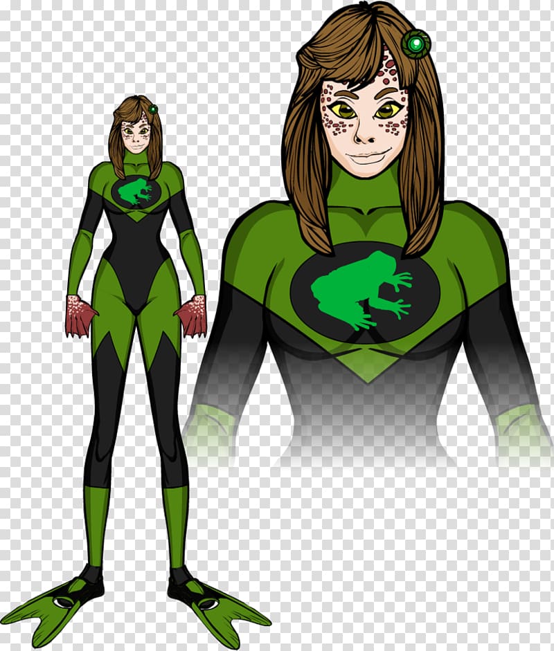 Superhero Poison dart frog Supervillain Secret identity, frog transparent background PNG clipart