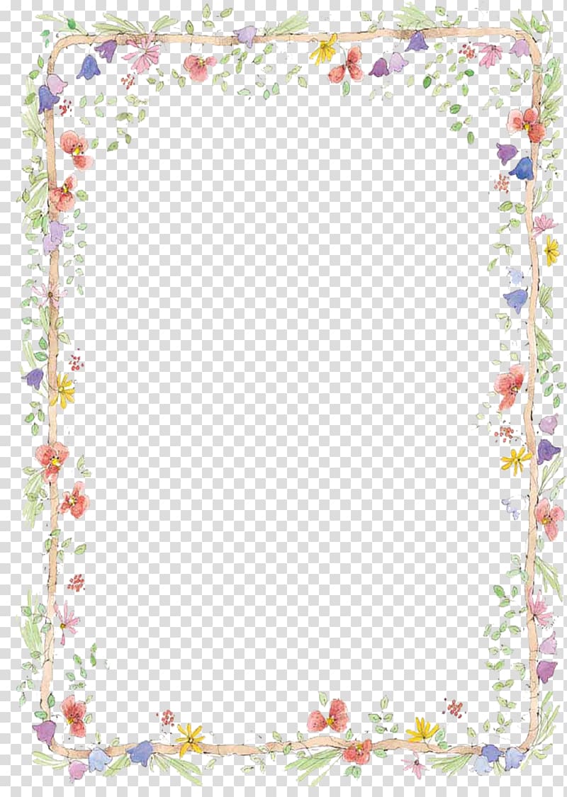 Free to pull hand painted small fresh borders transparent background PNG clipart