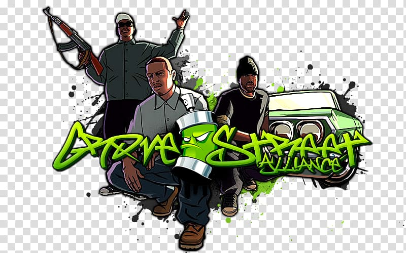 Grand Theft Auto: San Andreas Grove Street Families Gang San Andreas Multiplayer Grand Theft Auto IV, others transparent background PNG clipart