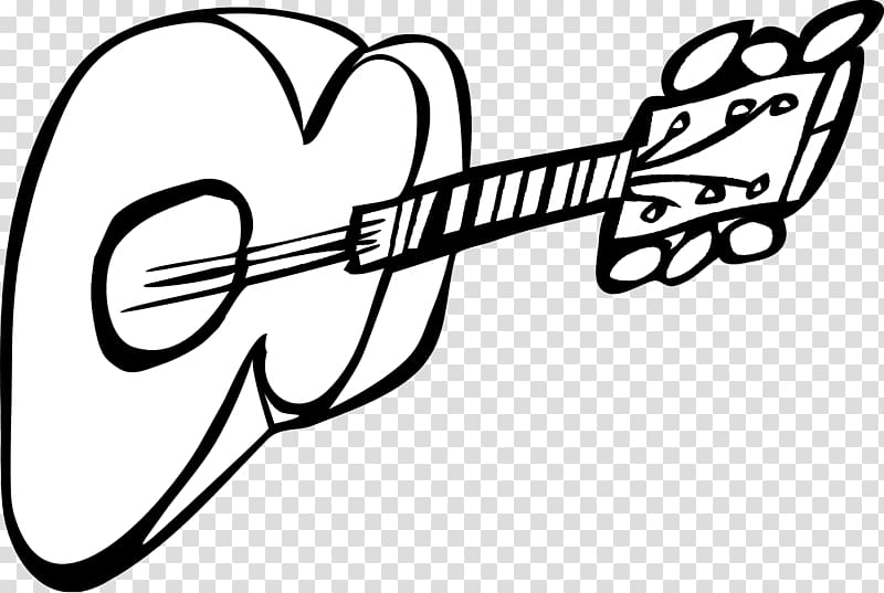 Black and white Electric guitar , Waterslide transparent background PNG clipart