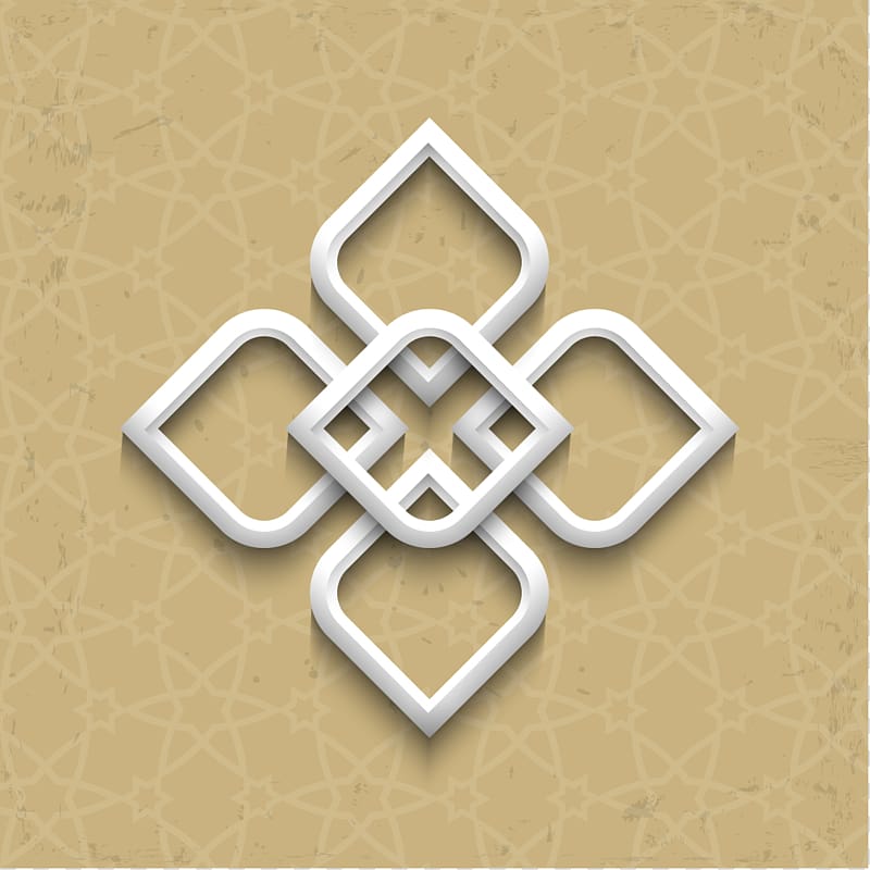 white flower logo, Motif Islam , islamic transparent background PNG clipart