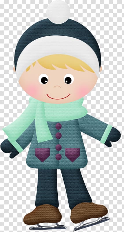 Ice skating , Cute cartoon kids skating transparent background PNG clipart