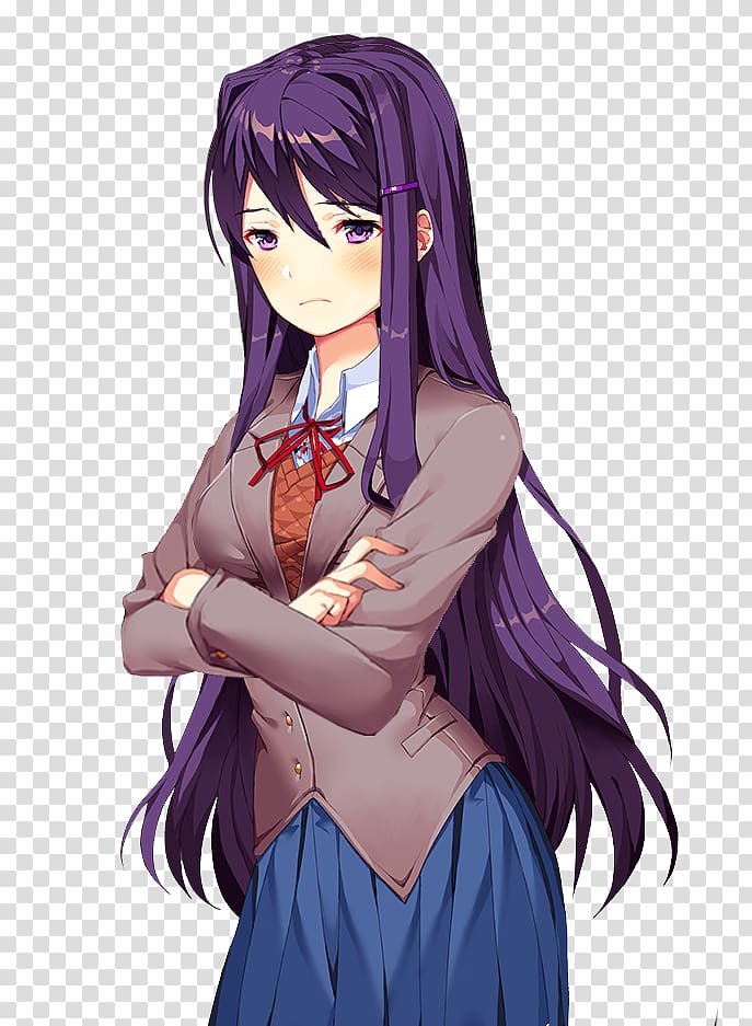 Doki Doki Literature Club! Yuri Chibi Game, Doki doki literature club yuri  transparent background PNG clipart | HiClipart