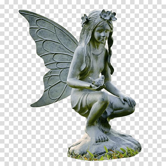 Garden ornament Garden sculpture Statue Fairy, Fairy transparent background PNG clipart