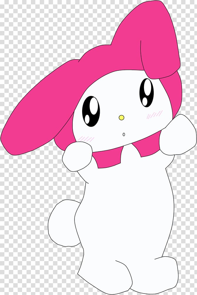 My Melody Line art Cartoon , xin fu transparent background PNG clipart