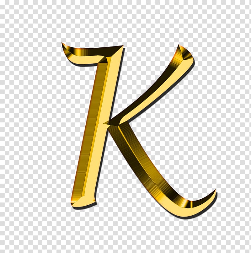 yellow letter k illustration, Capital Letter K transparent background PNG clipart