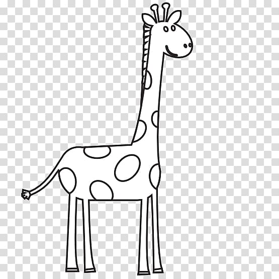 Giraffe Free content , Black And White Animal transparent background PNG clipart