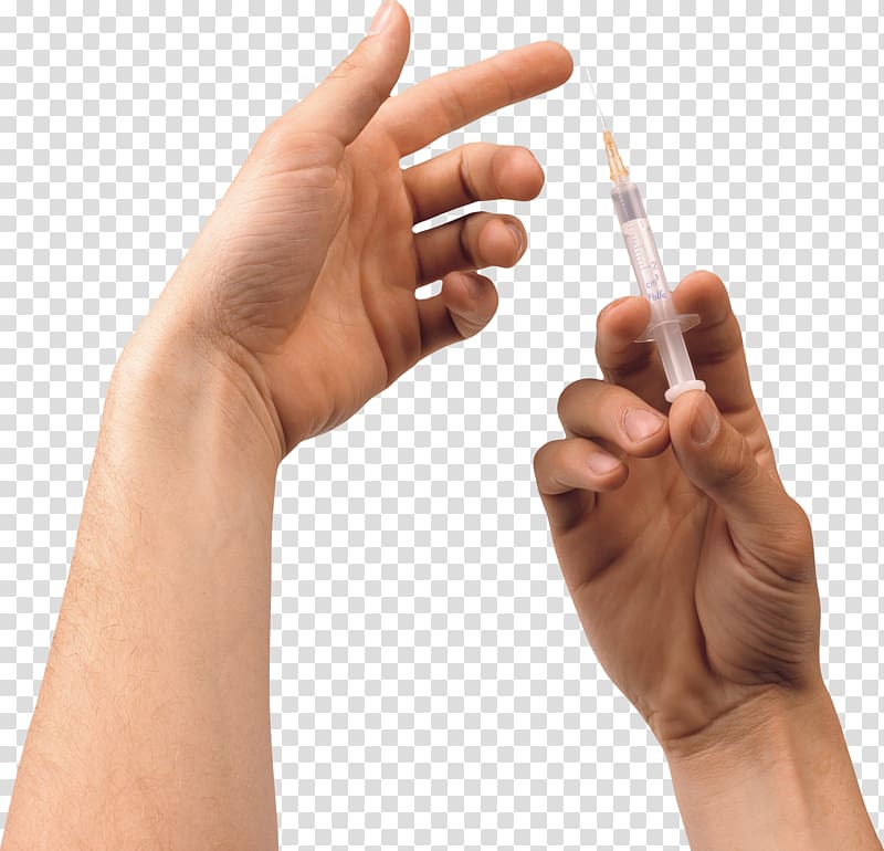 Syringe Injection , Syringe in hand transparent background PNG clipart