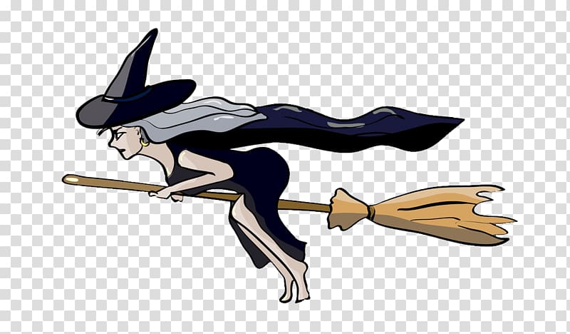Cartoon Witchcraft Boszorkxe1ny Broom, Witch riding a broom transparent background PNG clipart