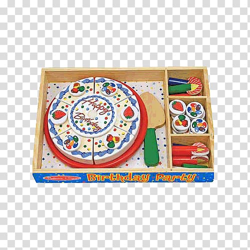 Pizza party Melissa & Doug Toy Birthday cake, Wood food transparent background PNG clipart