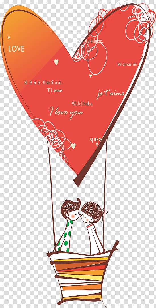 Balloon Love Illustration, Love Balloon transparent background PNG clipart