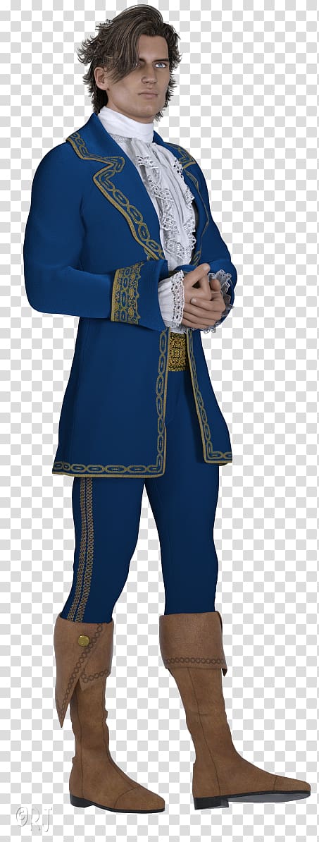 Costume Electric Blue, prince charming transparent background PNG clipart