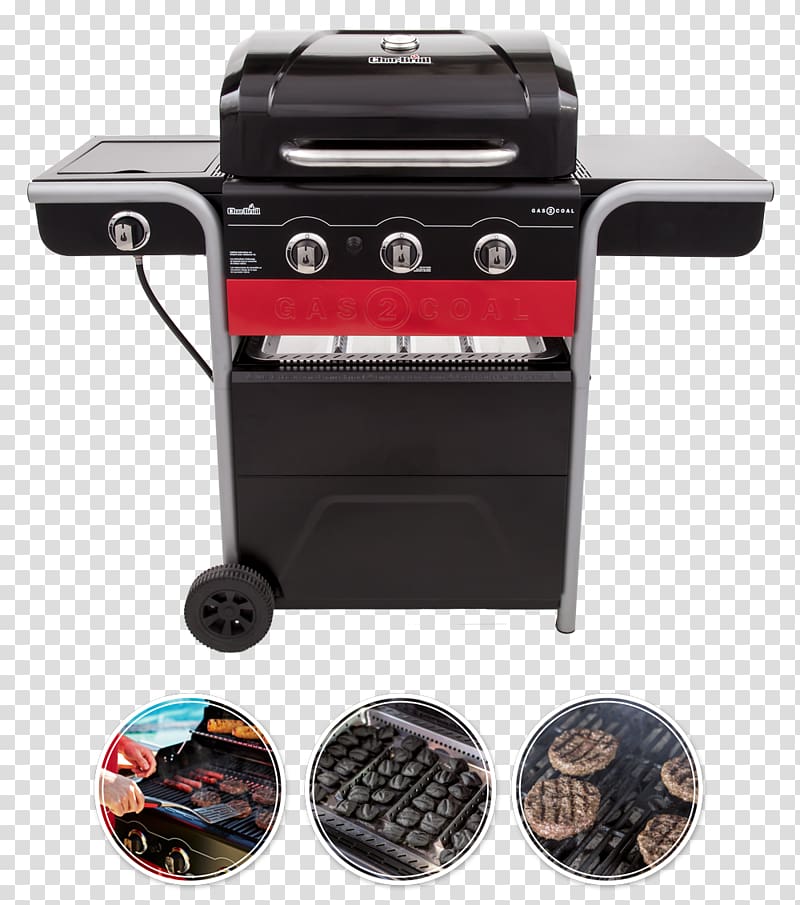 Barbecue Char-Broil Gas2Coal Hybrid Grilling Backyard Grill Dual Gas/Charcoal Natural gas, barbecue transparent background PNG clipart