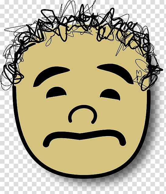 Drawing Hair , golden smiley and sad face masks transparent background PNG clipart