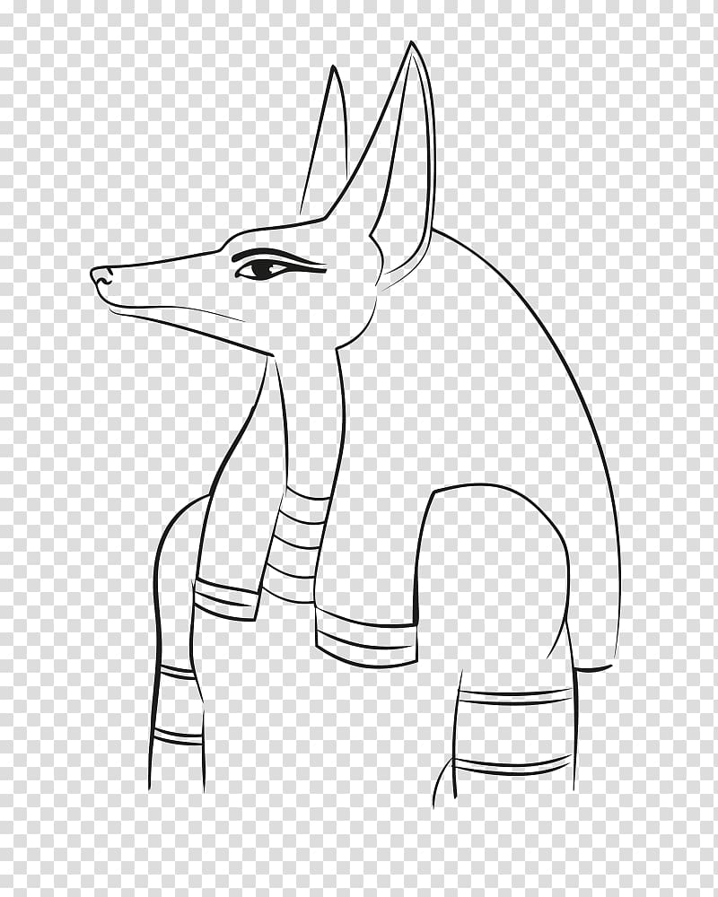 /m/02csf Drawing Macropods Line art , Anubis transparent background PNG clipart