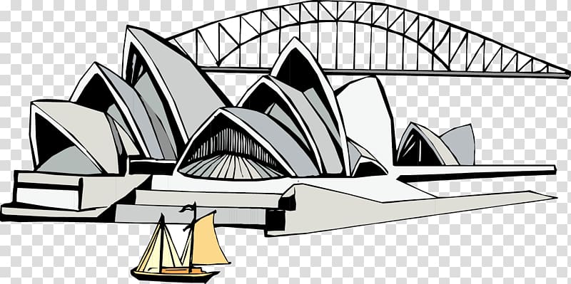 Sydney Opera House Tourist attraction Illustration, Sydney Opera House transparent background PNG clipart