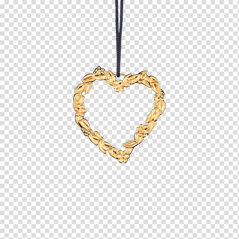Julepynt Christmas Gilding Glass, gold heart transparent background PNG clipart