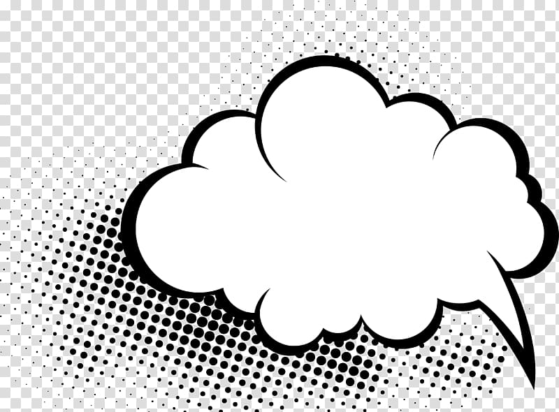 white cloud illustration, Comics Comic book Speech balloon Cloud, Hand-drawn cartoon transparent background PNG clipart