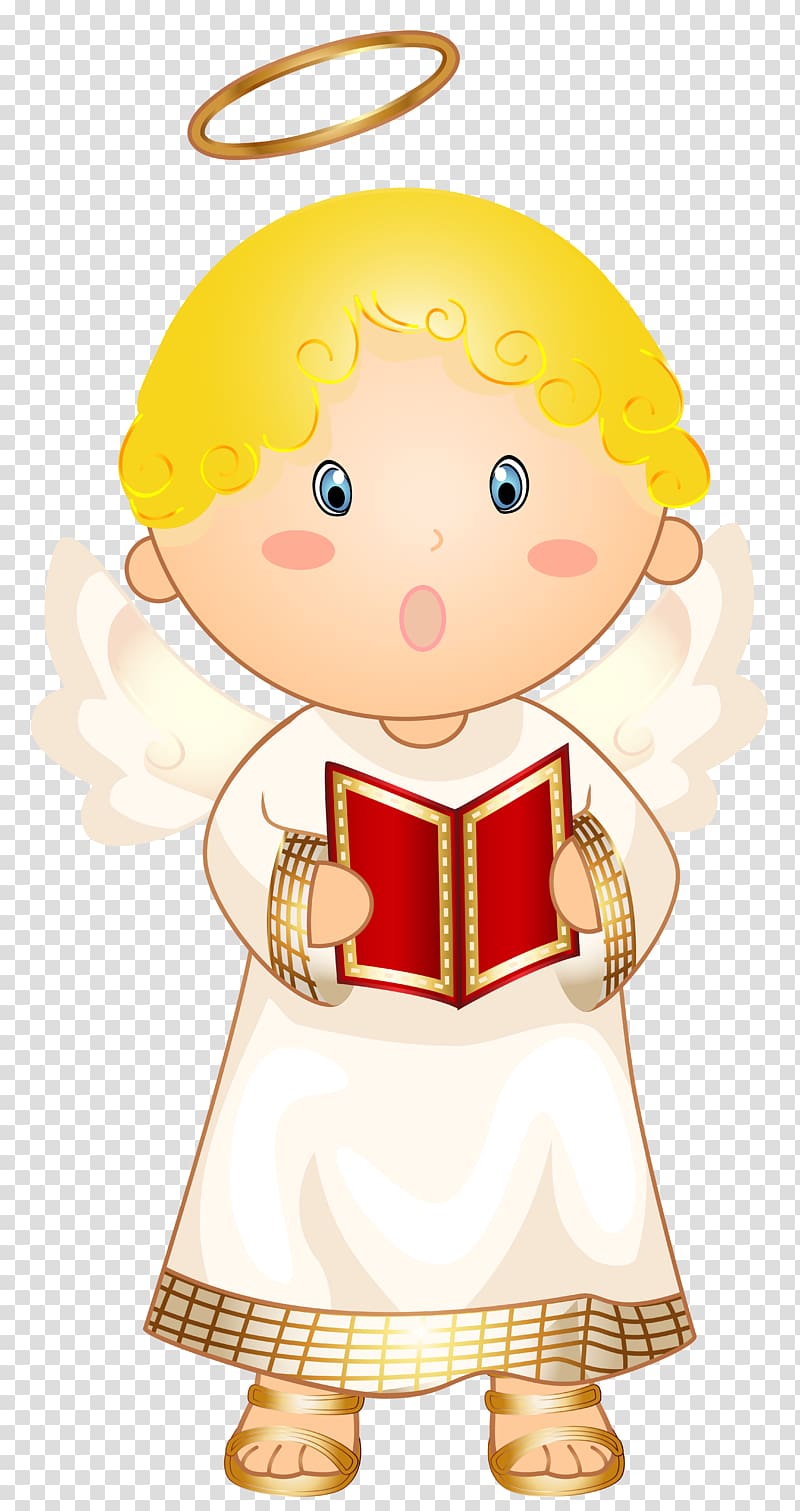 cherub singing illustration, , Little Angel Caroler transparent background PNG clipart