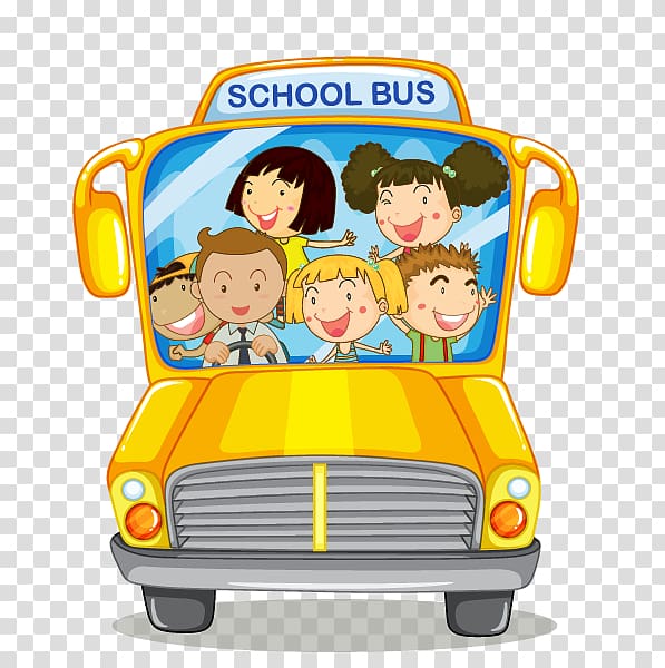 School bus yellow Illustration, Cartoon school bus transparent background PNG clipart