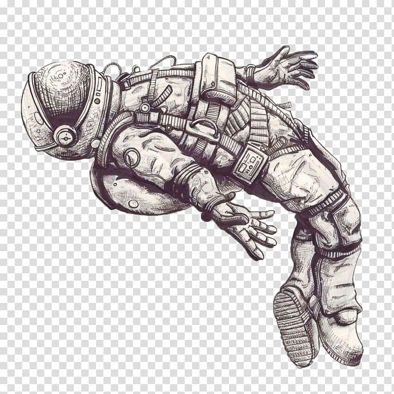 astronaut sketch, Astronaut Space Oddity Art San Miguel de Allende, astronaut transparent background PNG clipart