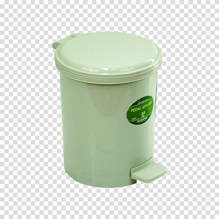 Green Plastic Waste container, Green trash can transparent background PNG clipart