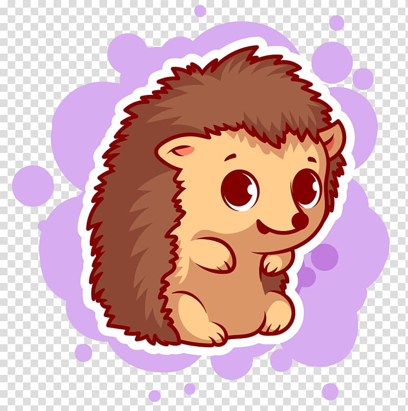 Hedgehog Cartoon Illustration, small hedgehog material transparent background PNG clipart