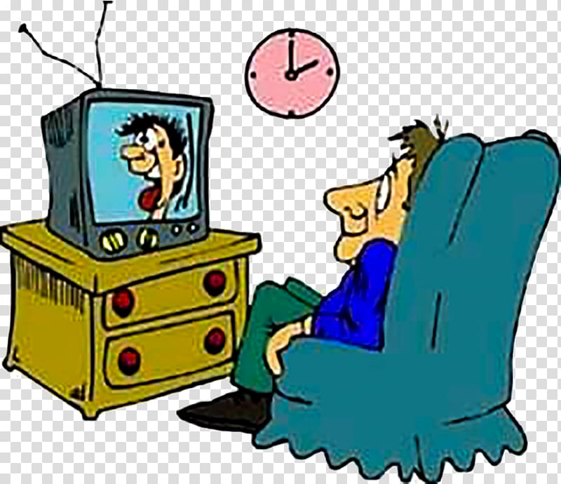Television show Diagnose , Men watch TV transparent background PNG clipart