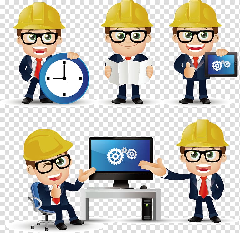 engineer illustration, Civil Engineering, Construction engineer cartoons transparent background PNG clipart