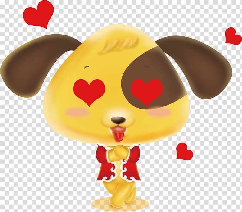 Dog Chinese New Year, Puppy love transparent background PNG clipart